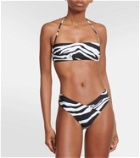 Stella McCartney Zebra-print bandeau bikini top