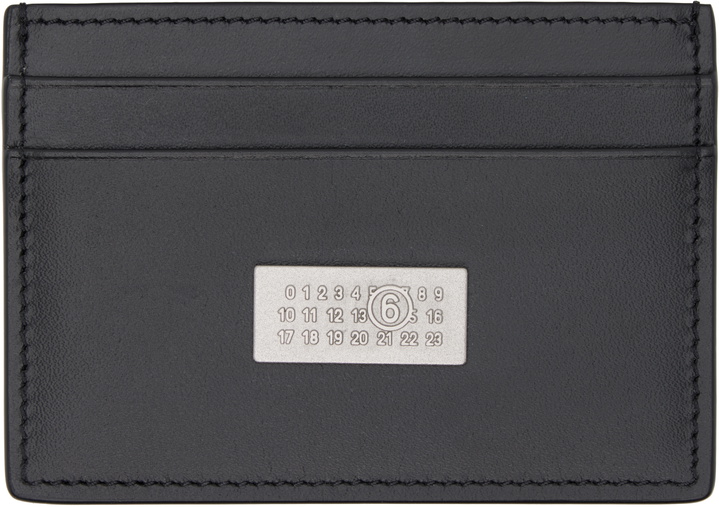 Photo: MM6 Maison Margiela Black Numeric Leather Card Holder