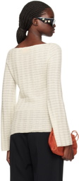 Guest in Residence Off-White Flare Long Sleeve T-Shirt
