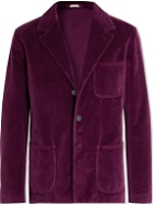 Massimo Alba - Baglietto Unstructured Cotton-Velvet Blazer - Purple