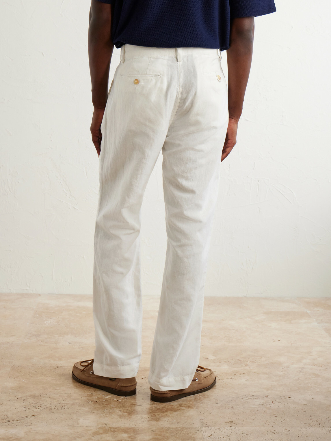 Polo Ralph Lauren - Straight-Leg Cotton and Linen Blend Woven Trousers - White