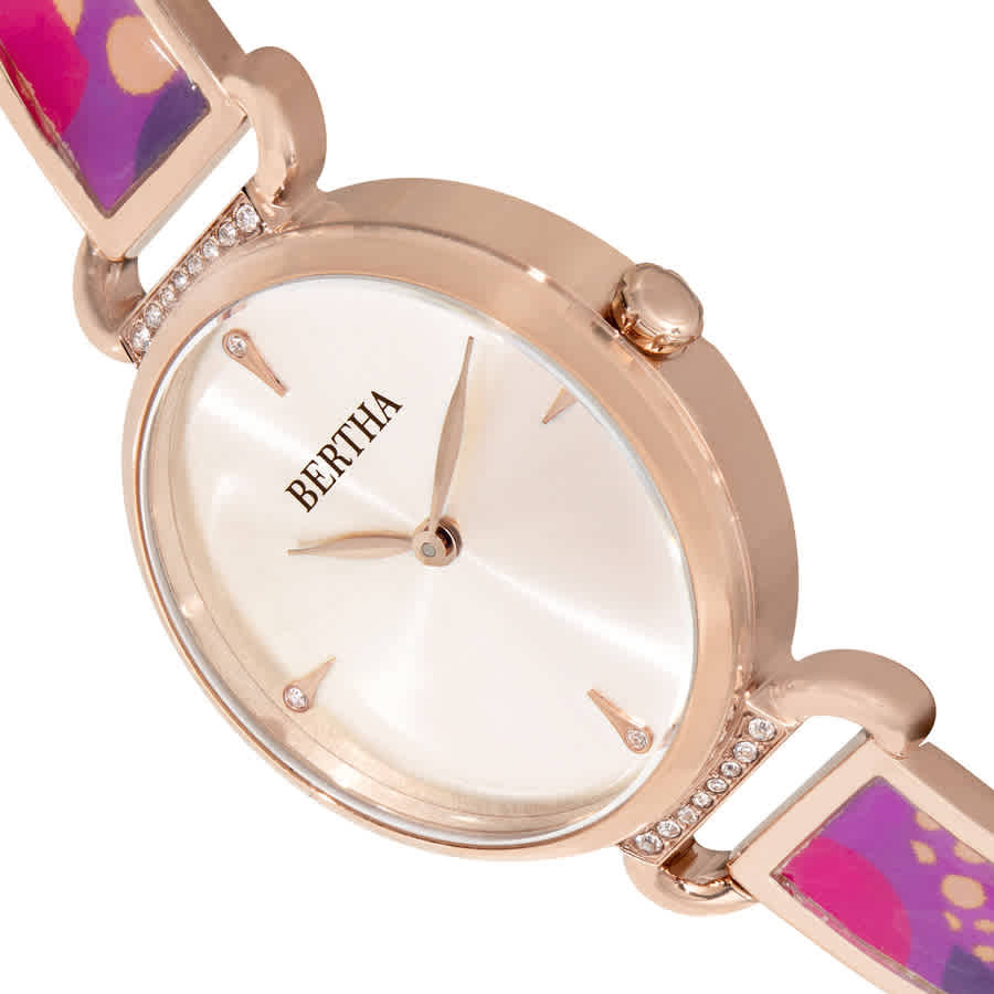 Bertha Katherine Quartz Crystal Rose Gold Dial Ladies Watch BTHBS1305