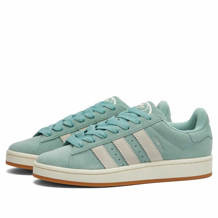 Photo: Adidas Men's Campus 00S W in Hazy Green/Off White/Hazy Green