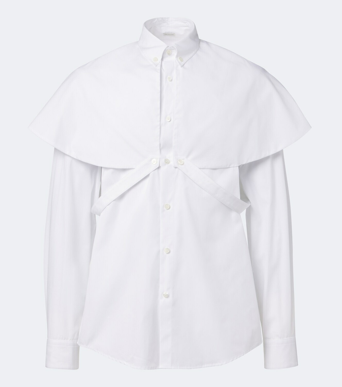 Dries Van Noten Caped cotton poplin shirt