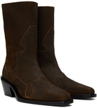 Eckhaus Latta Brown Cowboy Boots