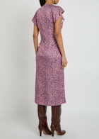 Isabel Marant Lindsay Floral-print Woven Midi Dress Pink