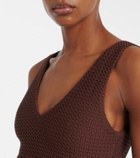 Montce Kim belted crochet swimsuit