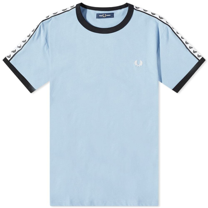 Photo: Fred Perry Men's Taped Ringer T-Shirt in Sky