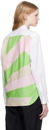 Comme des Garçons Homme Plus White Paneled Shirt