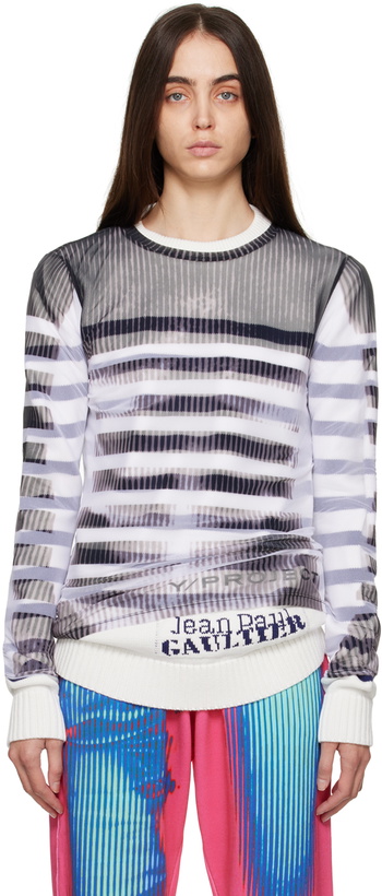 Photo: Y/Project Black & White Jean Paul Gaultier Edition Marinière Sweatshirt