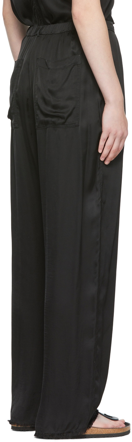 Raquel Allegra Black Rayon Trousers