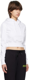 Versace Jeans Couture White Drawstring Hoodie