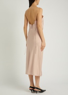 Rohe Lace-trim Silk Midi Slip Dress Rose