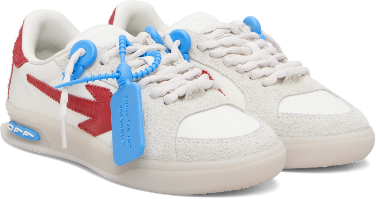 Off-White White & Red 'End Of Play' Sneakers