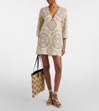 Valentino Garavani VLogo N/S Medium raffia tote bag
