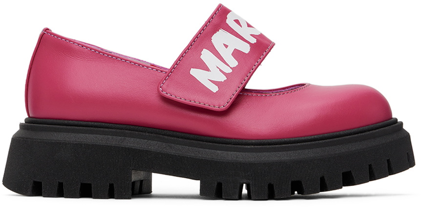 Marni Kids Pink Velcro Mary Jane Flats Marni