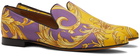 Versace Purple & Gold Barocco Goddess Slippers