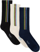 PS by Paul Smith Three-Pack Multicolor Sports Stripe Socks