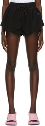 MSGM Black Rainbow Logo Shorts