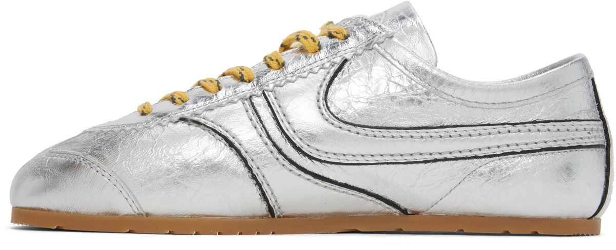Dries Van Noten Silver Metallic Sneakers