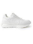 Alexander McQueen - Exaggerated-Sole Logo-Embossed Leather Sneakers - White