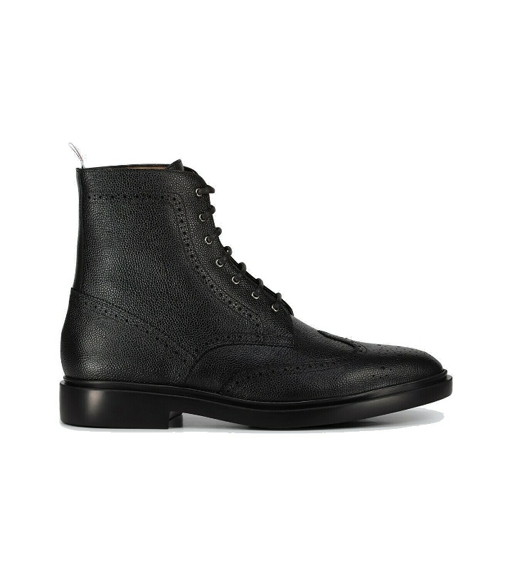 Photo: Thom Browne - Leather wingtip ankle boots