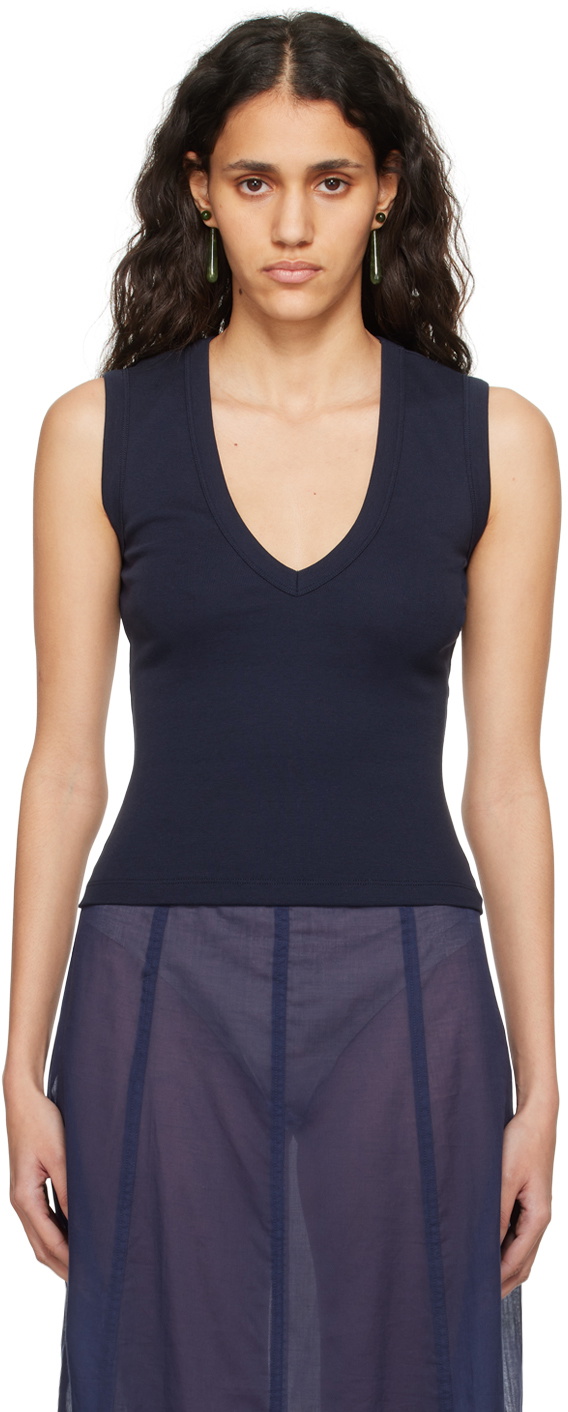 【flore flore】DEWI TANK NAVY 新品 Flore Flore Dewi Tank in Navy – JUDITH