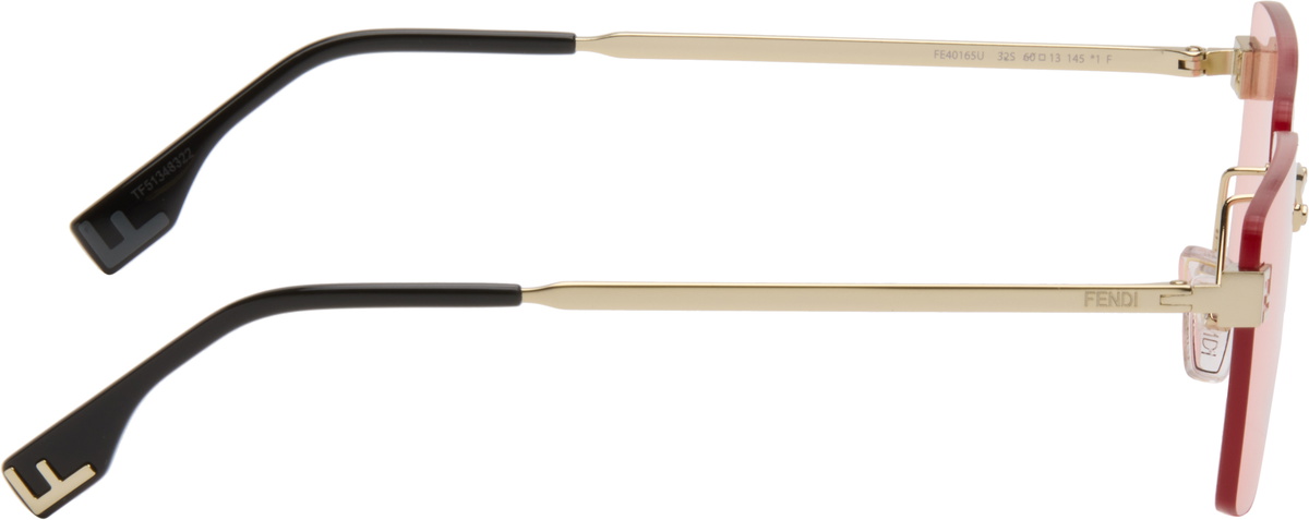 Fendi Gold 'Fendi' Sky Sunglasses