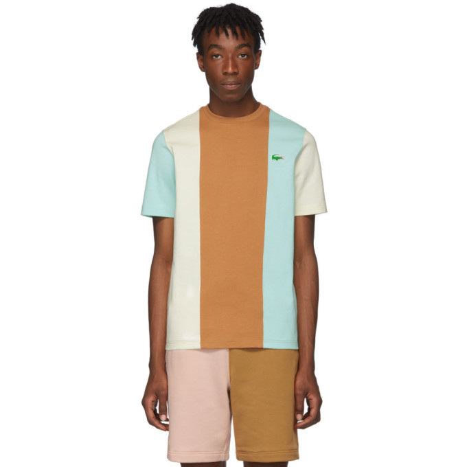 Photo: Lacoste Blue and Brown Golf le Fleur* Edition Colorblocked T-Shirt