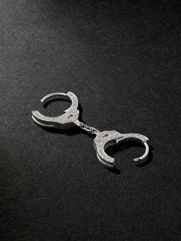 Photo: MARIA TASH - Handcuff 6.5mm White Gold Diamond Single Earring
