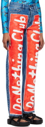 Meryll Rogge Blue Beni Bischof Edition 'Do Nothing Club' Jeans