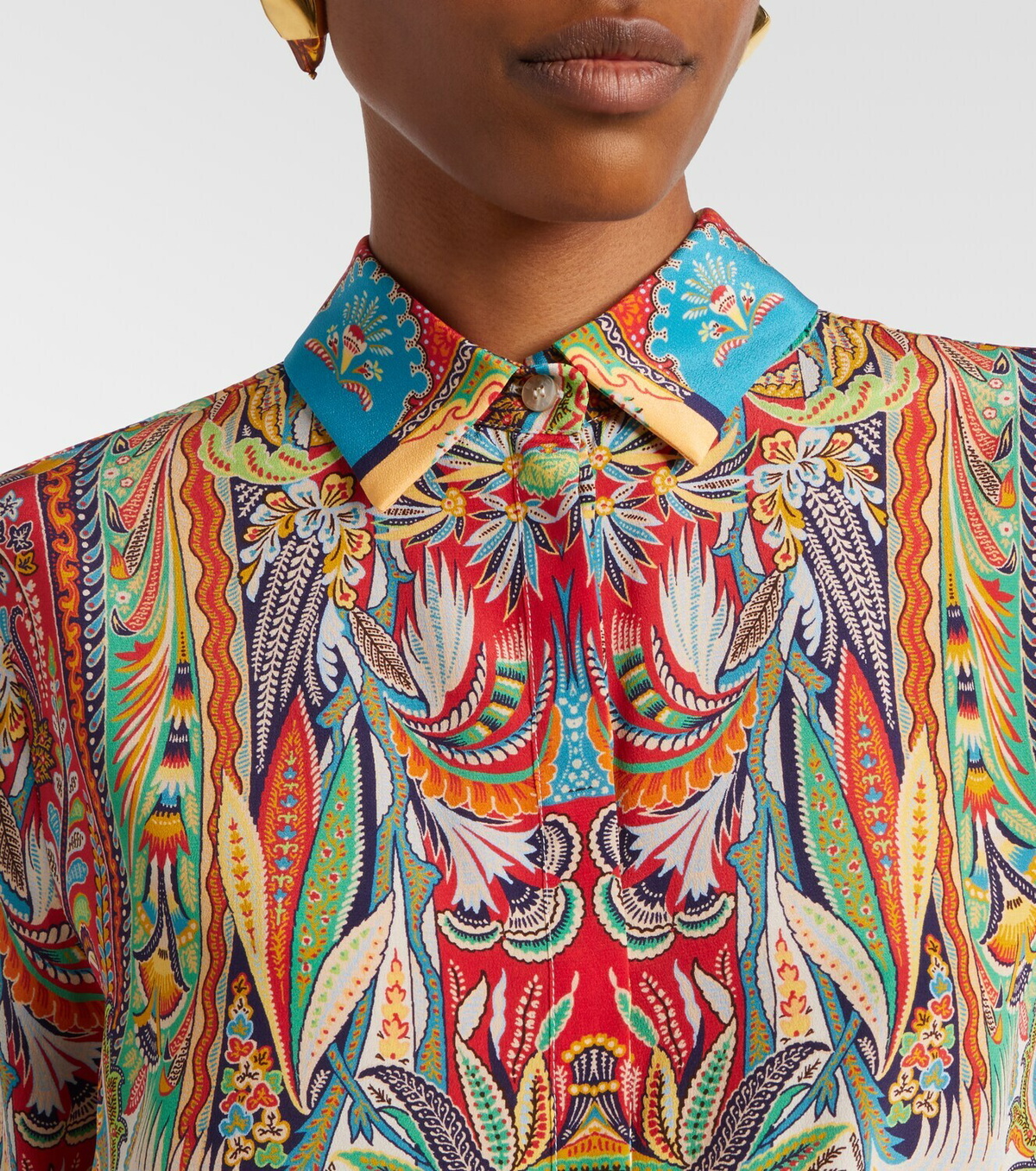 Etro Printed silk shirt