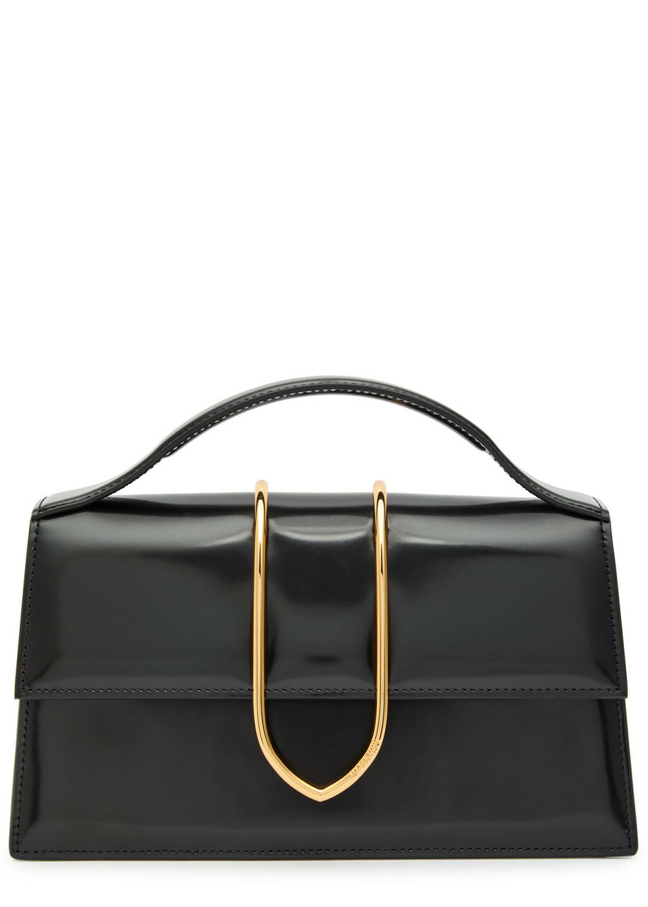 Jacquemus Le Grand Bambino Glossed Leather top Handle bag - Black - One Size