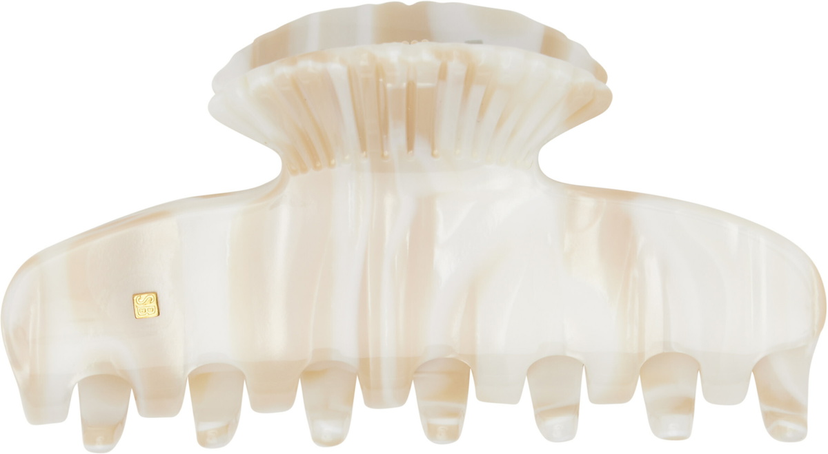 Sophie Buhai Off-White Small Fan Shell Claw Clip