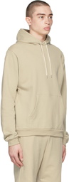 John Elliott Beige Cotton Beach Hoodie