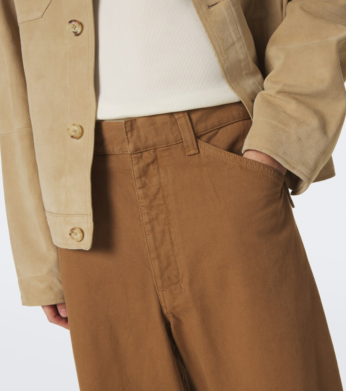 Lemaire Cotton twill barrel-leg pants