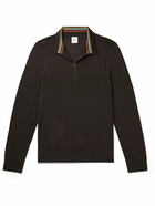 Paul Smith - Slim-Fit Merino Wool Half-Zip Sweater - Green