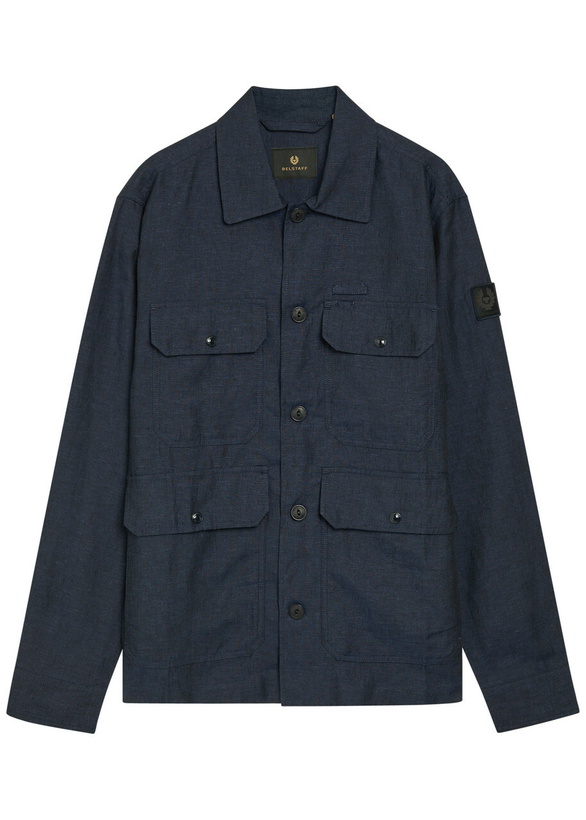 Photo: Belstaff Forge Linen Jacket Navy