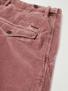 Incotex - Tapered Cotton-Blend Corduroy Trousers - Pink