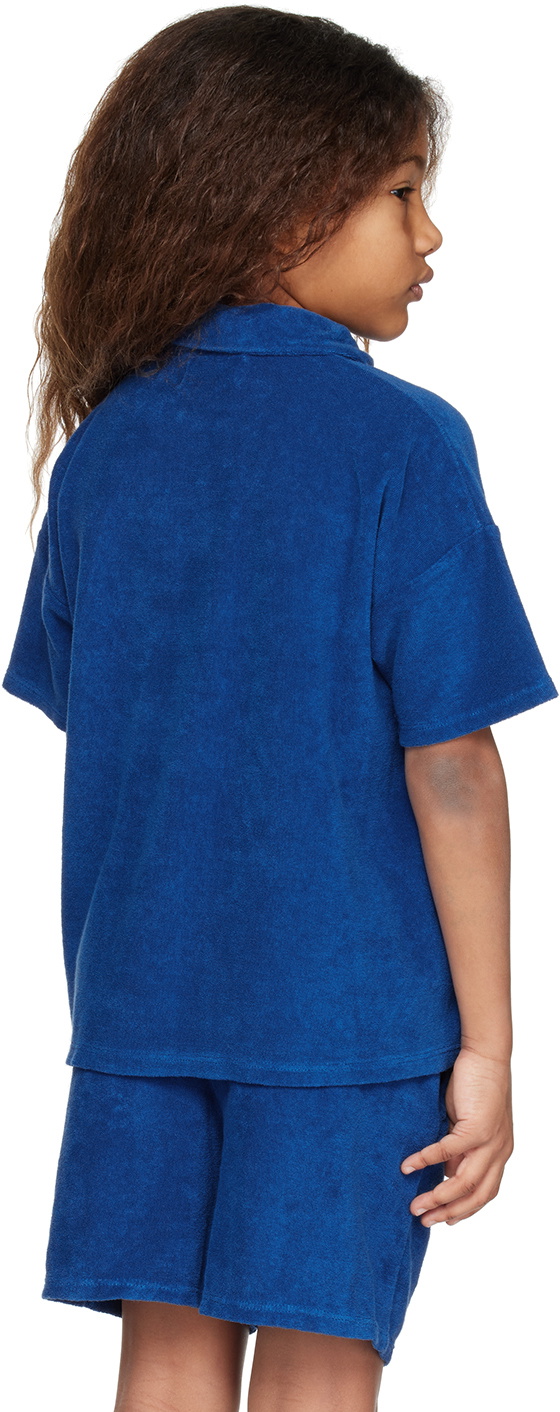 Bobo Choses Kids Blue 'BC' Polo Bobo Choses