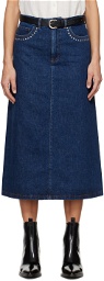 A.P.C. Indigo Redwood Denim Midi Skirt