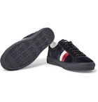 Moncler - New Monaco Leather and Suede Sneakers - Blue