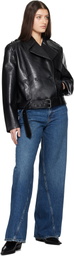 ANINE BING Black Simone Leather Jacket