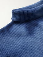 Barena - Ribbed Tie-Dyed Wool Rollneck Sweater - Blue