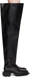 untitlab® Black Reel Derbies Fisherman Tall Boots