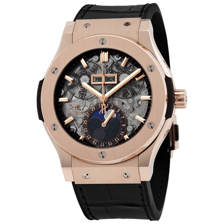Photo: Hublot Classic Fusion Aerofusion Moonphase Sapphire Dial 18kt King Gold Mens Watch 517.NX.0170.LR