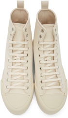 Jil Sander Off-White Canvas High-Top Sneakers