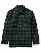 A.P.C. - Ian Checked Wool-Blend Flannel Overshirt - Green