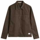 Norse Projects Men's Arresskov Compact Cotton Shirt Jacket in Delicioso Brown