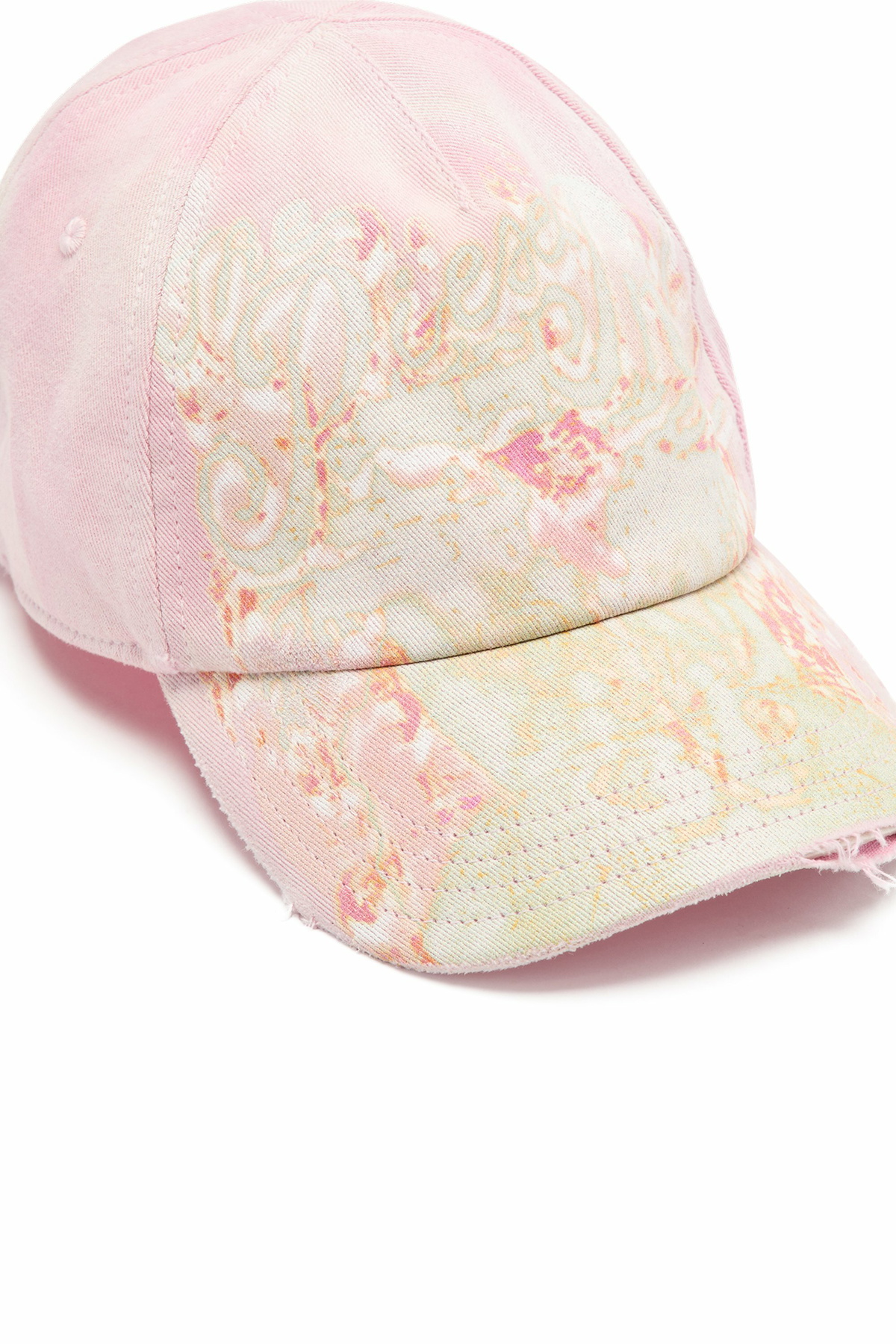 Diesel Distressed baseball cap with graphic print - Caps Mens in Pink